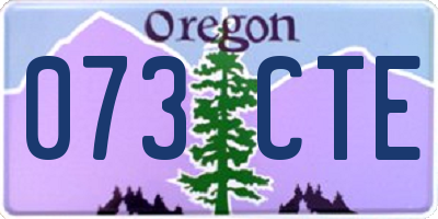 OR license plate 073CTE