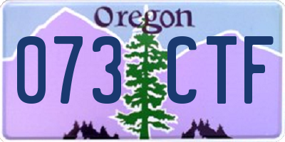 OR license plate 073CTF