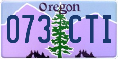 OR license plate 073CTI