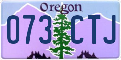 OR license plate 073CTJ