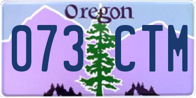 OR license plate 073CTM