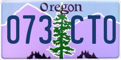 OR license plate 073CTO