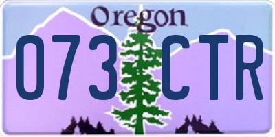 OR license plate 073CTR