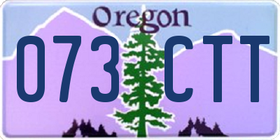 OR license plate 073CTT