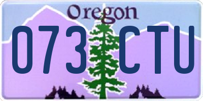 OR license plate 073CTU