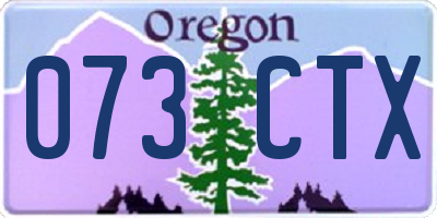 OR license plate 073CTX