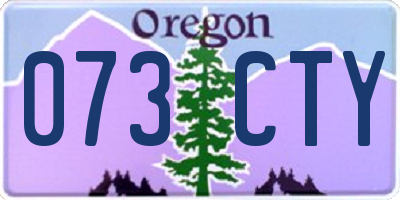 OR license plate 073CTY