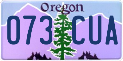 OR license plate 073CUA