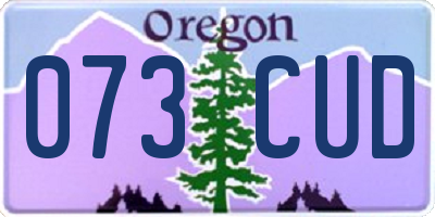 OR license plate 073CUD