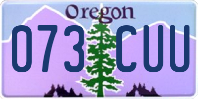 OR license plate 073CUU