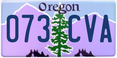 OR license plate 073CVA