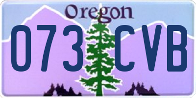 OR license plate 073CVB