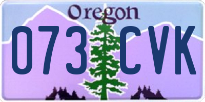 OR license plate 073CVK