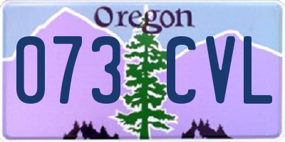 OR license plate 073CVL