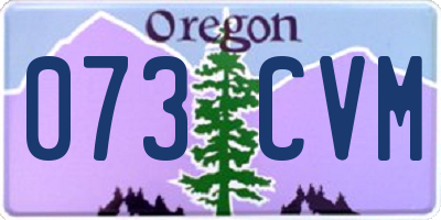 OR license plate 073CVM