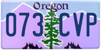 OR license plate 073CVP