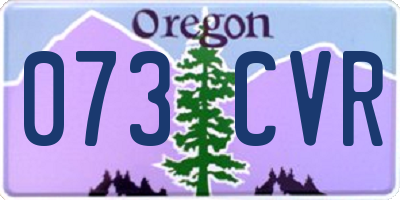 OR license plate 073CVR