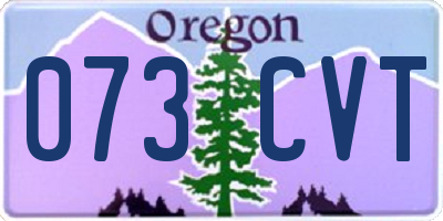 OR license plate 073CVT