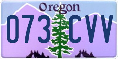 OR license plate 073CVV
