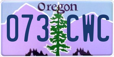 OR license plate 073CWC