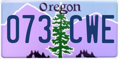 OR license plate 073CWE