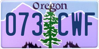 OR license plate 073CWF