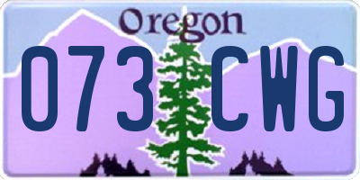 OR license plate 073CWG