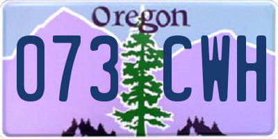OR license plate 073CWH