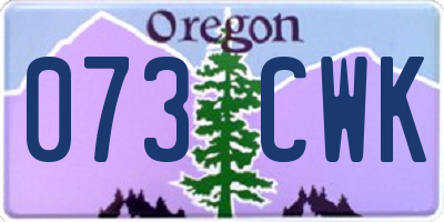 OR license plate 073CWK