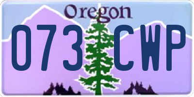 OR license plate 073CWP
