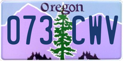 OR license plate 073CWV