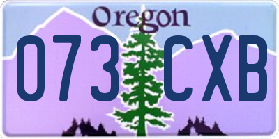 OR license plate 073CXB