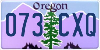 OR license plate 073CXQ