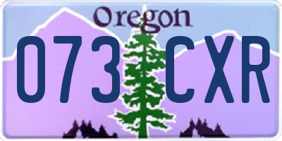 OR license plate 073CXR