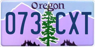 OR license plate 073CXT