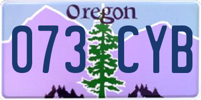 OR license plate 073CYB
