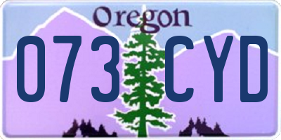 OR license plate 073CYD