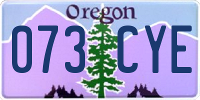 OR license plate 073CYE