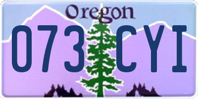 OR license plate 073CYI