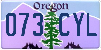 OR license plate 073CYL