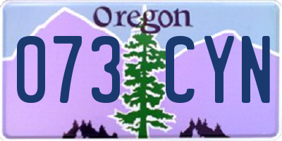OR license plate 073CYN