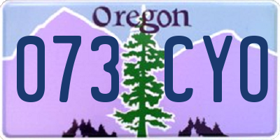 OR license plate 073CYO