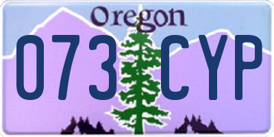 OR license plate 073CYP