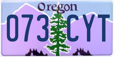 OR license plate 073CYT
