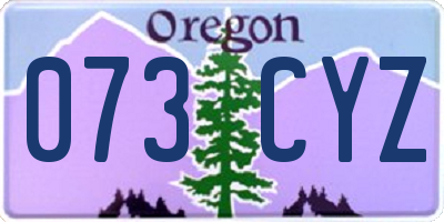 OR license plate 073CYZ