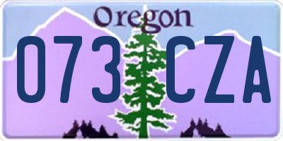 OR license plate 073CZA
