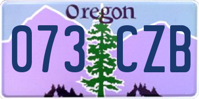 OR license plate 073CZB
