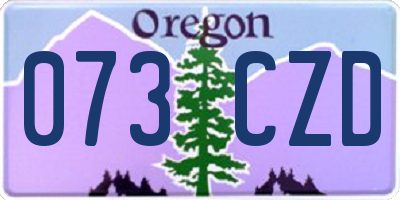 OR license plate 073CZD