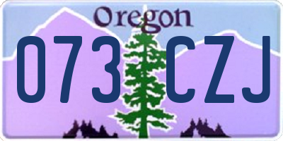 OR license plate 073CZJ