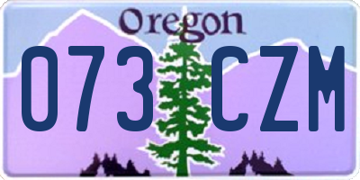 OR license plate 073CZM